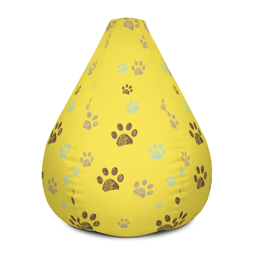 Cozy Yellow Bean Bag Chair W Filling HappyDogIsland Com   Mockup 487c3fbd 